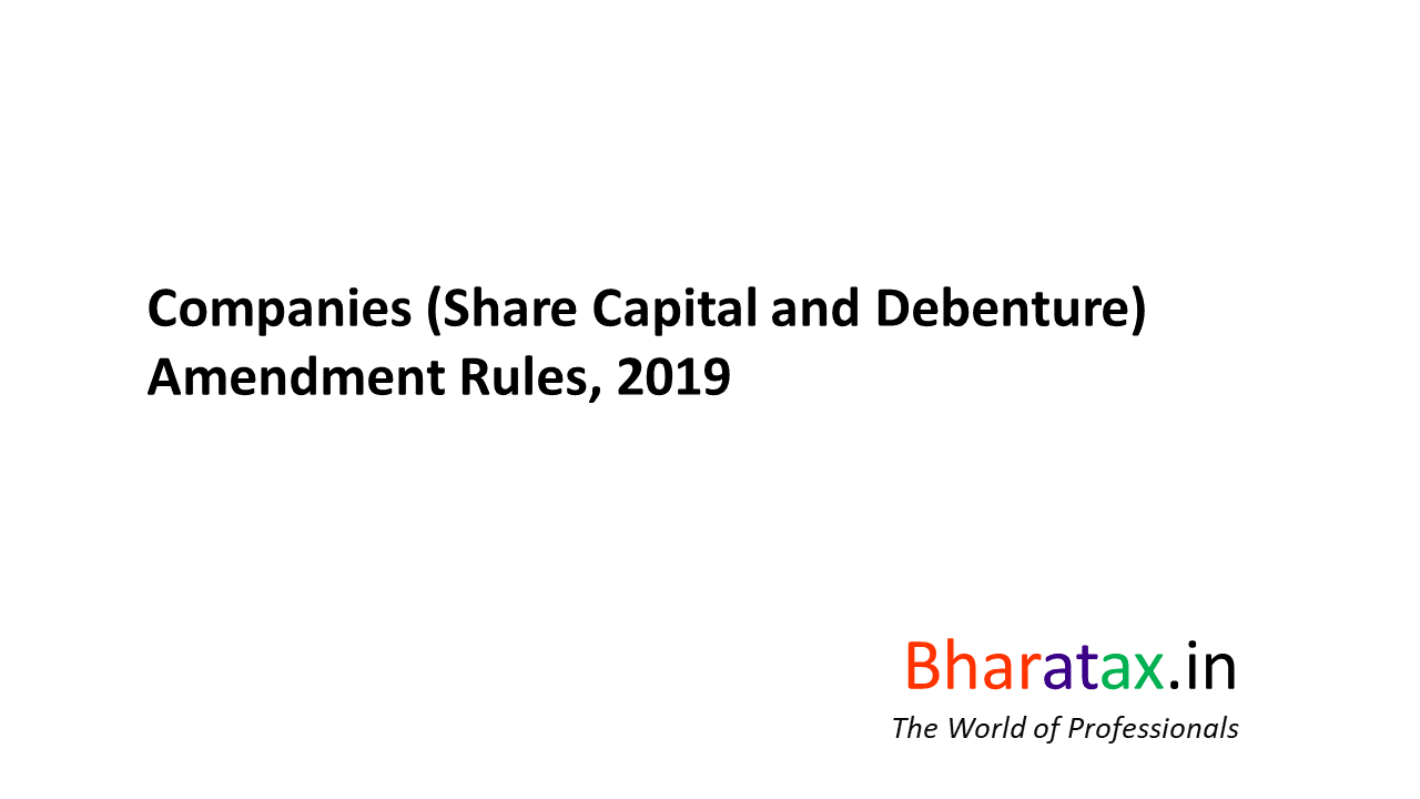 companies-share-capital-and-debenture-amendment-rules-2019-bharatax